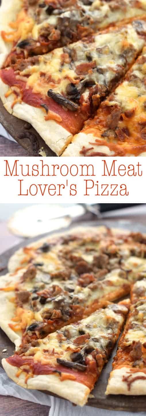 My husband described this Mushroom Meat Lover's Pizza as one of the best he's ever had, if you love bacon, you will love this pizza!