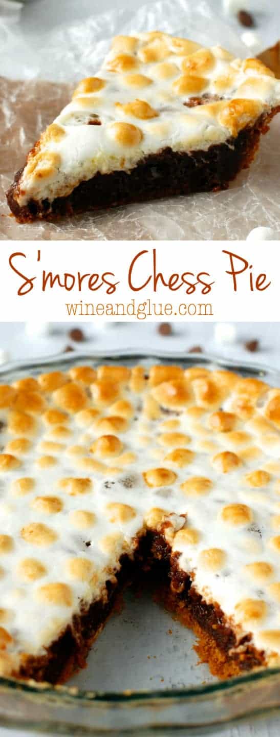 S'mores Chess Pie | The perfect taste of s'mores in a delicious and smooth chess pie!