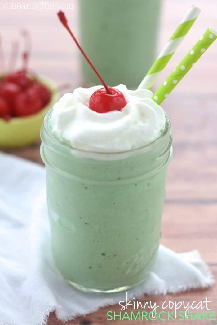 This Skinny Shamrock Shake is a much lighter way to enjoy this fun treat!