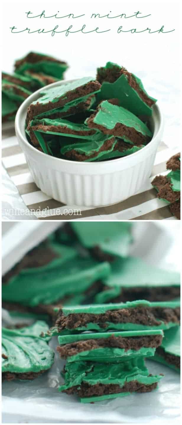 Thin Mint Truffle Bark | Your favorite Girl Scout Cookie in a delicious and irresistible treat!