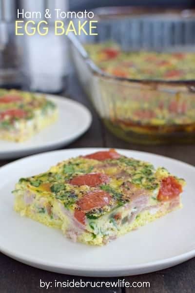 Ham and Tomato Egg Bake