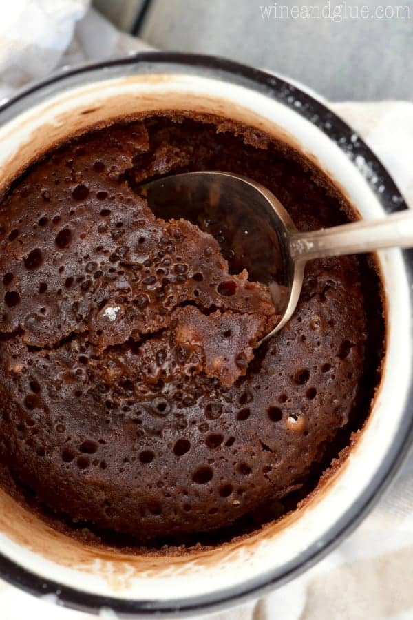 This Salted Caramel Chocolate Mug Cake is your rich and delicious answer to a chocolate craving!