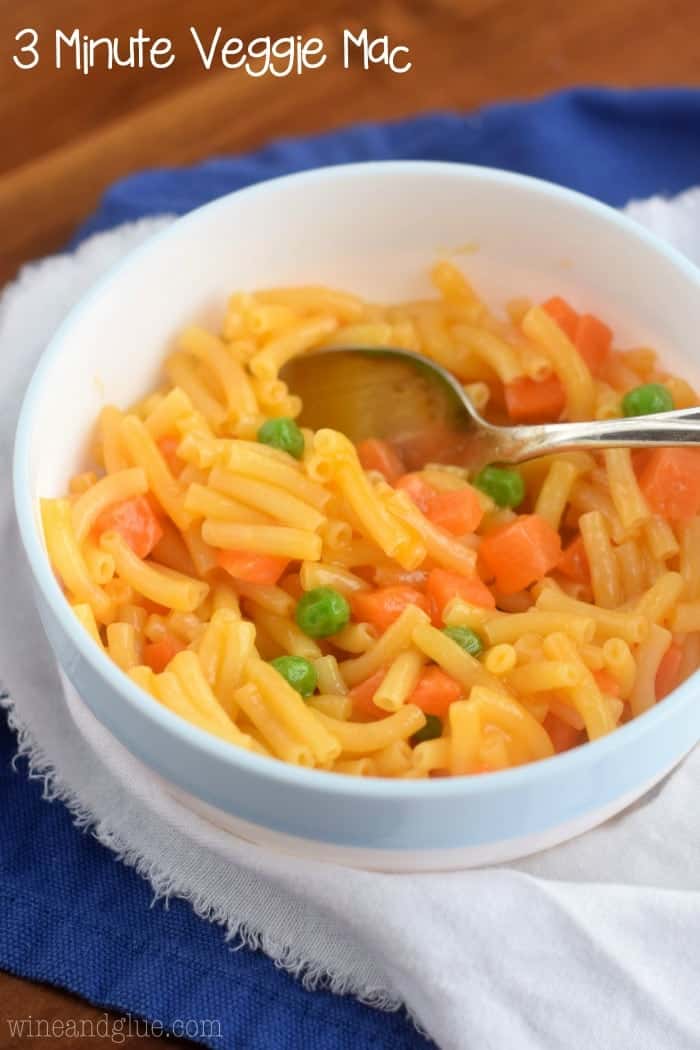 This Three Minute Veggie Mac is easy, delicious, and fast too!