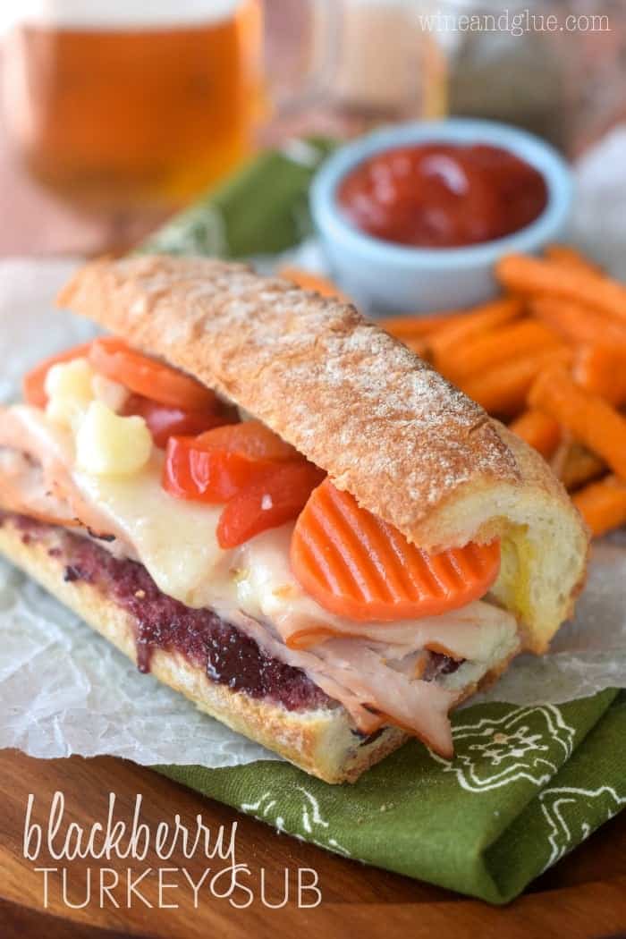 This Blackberry Turkey Sub is one of my favorite things to order and my favorite restaurant!  Simple but FULL of flavor!