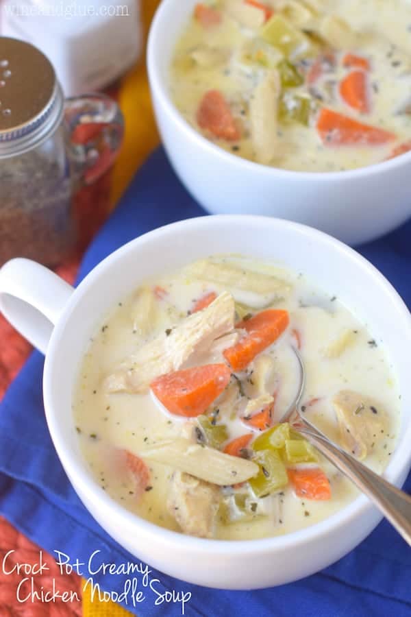 Crock Pot Creamy Chicken Noodle Soup