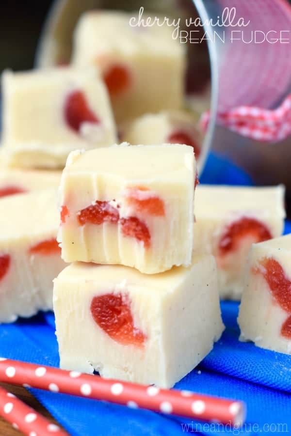 This Cherry Vanilla Bean Fudge is easy to make and just FIVE ingredients. So deliciously irresistible too!