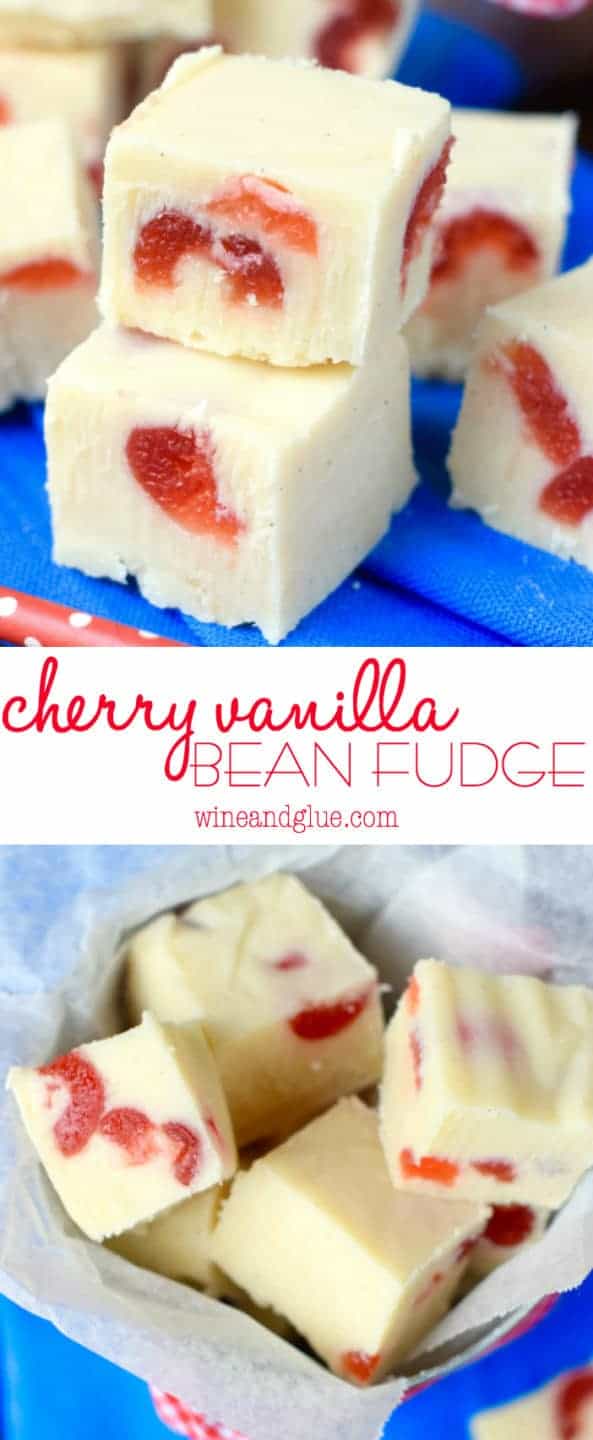 This Cherry Vanilla Bean Fudge is easy to make and just FIVE ingredients.  So deliciously irresistible too!