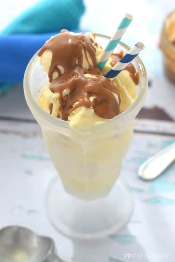 This Cookie Butter Magic Shell is the fun childhood ice cream treat in the flavor of delicious Cookie Butter!!