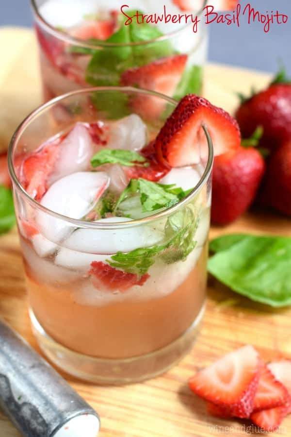 This Strawberry Basil "Mojito" is made the same way you make a mojito, but with basil instead of mint. Such a delicious and refreshing drink perfect for summer!
