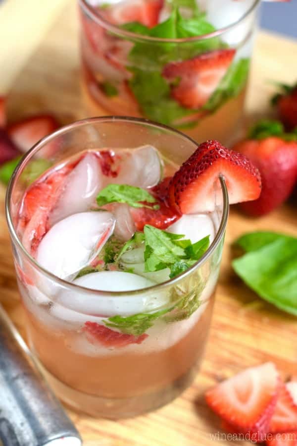 This Strawberry Basil "Mojito" is made the same way you make a mojito, but with basil instead of mint. Such a delicious and refreshing drink perfect for summer!