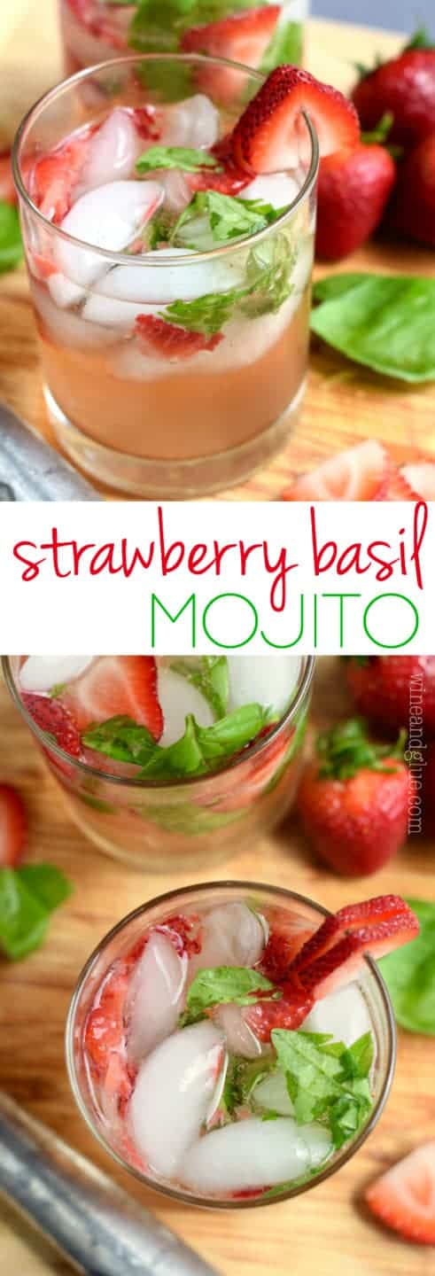 This Strawberry Basil "Mojito" is made the same way you make a mojito, but with basil instead of mint. Such a delicious and refreshing drink perfect for summer!