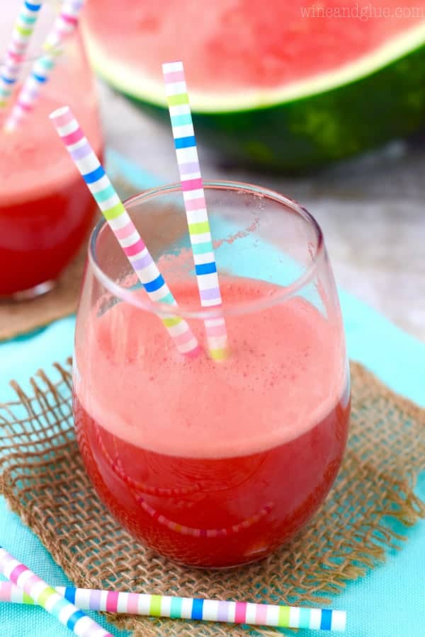 This Watermelon Coconut Agua Fresca is so easy and tastes like summer!  Perfect for a hot day!