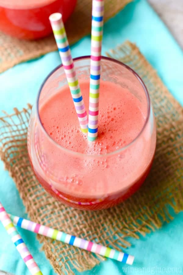 This Watermelon Coconut Agua Fresca is so easy and tastes like summer!  Perfect for a hot day!