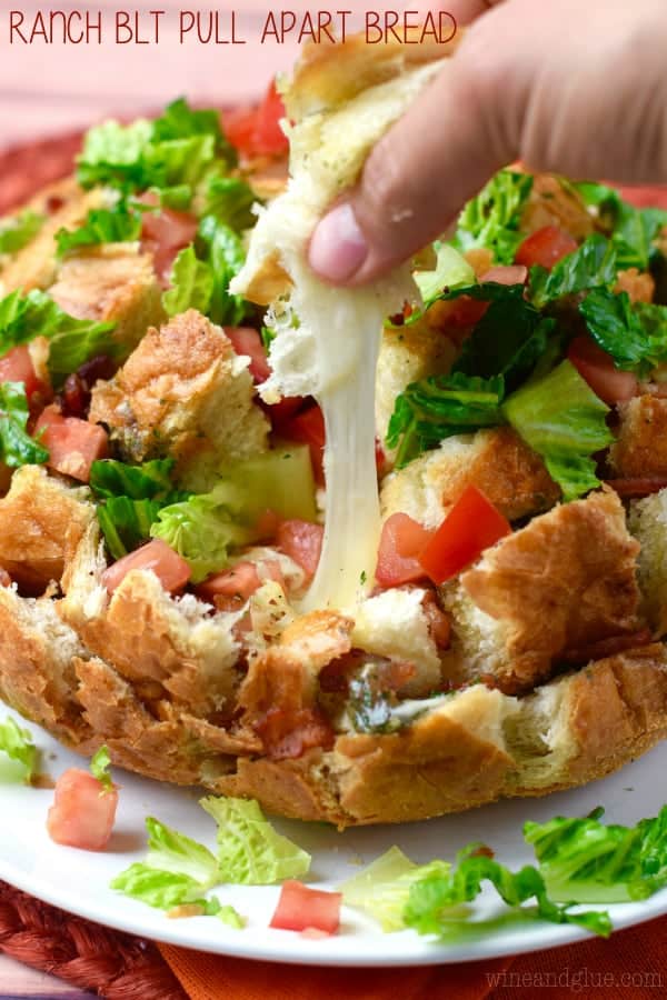 This Ranch BLT Pull Apart Bread is super simple to put together but is packed with flavor!