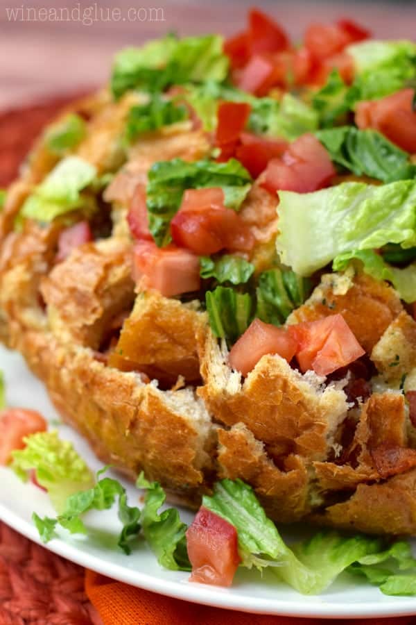 This Ranch BLT Pull Apart Bread is super simple to put together but is packed with flavor!