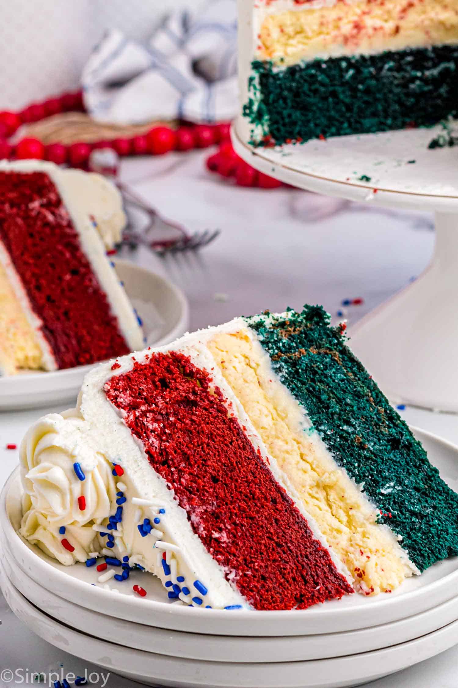 How to make a Red, White, and Blue Cake Simple Joy