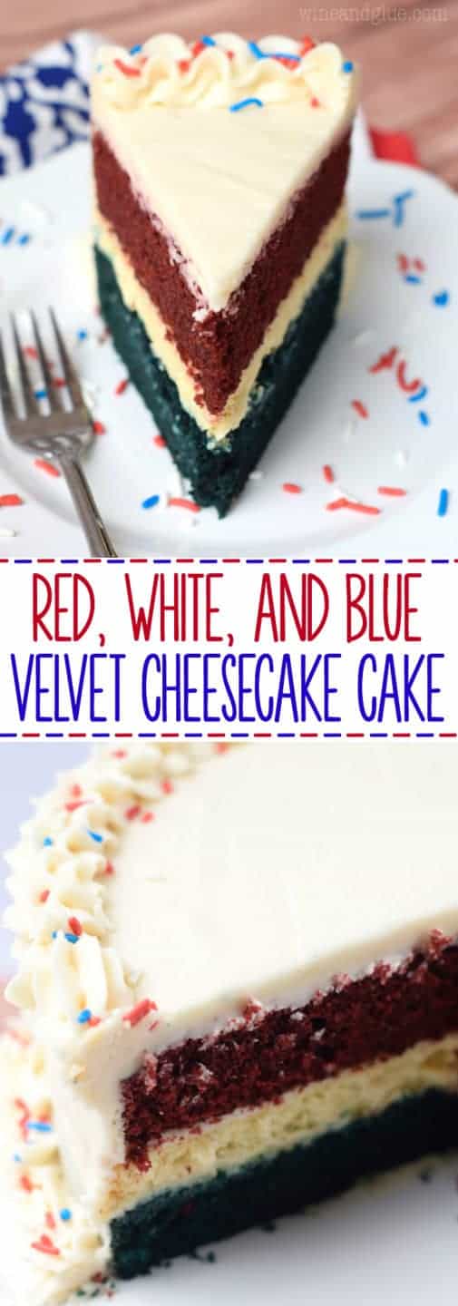 Red White Blue Velvet Cheesecake Cake Wine Glue