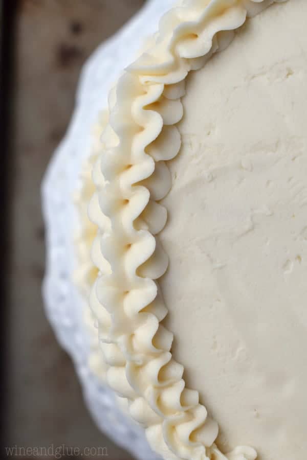 This is the BEST Vanilla Buttercream Frosting. Give it a try, you'll never want cake without it again. Or spoons.