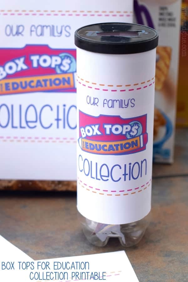 This {FREE} Box Tops Collection Printable is available in two sizes and is a fun way to keep your Box Tops organized and get your kids excited about raising money for their school!