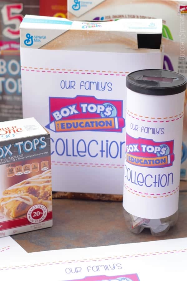 This {FREE} Box Tops Collection Printable is available in two sizes and is a fun way to keep your Box Tops organized and get your kids excited about raising money for their school!