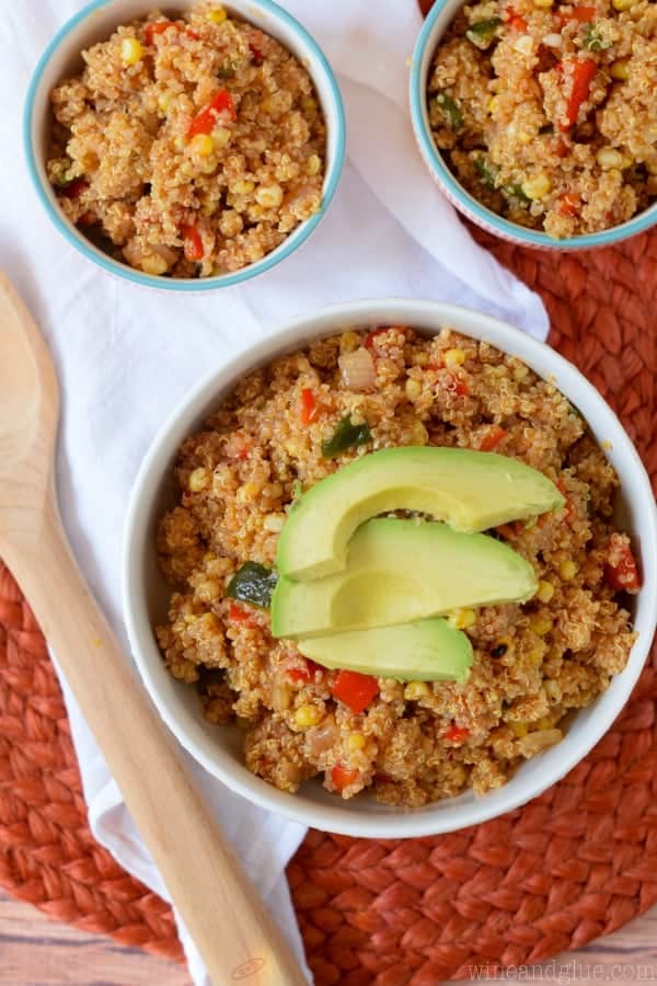 These Grilled Vegetable Southwestern Quinoa Bowls are so jam packed with flavor! This is going to be your new favorite salad!