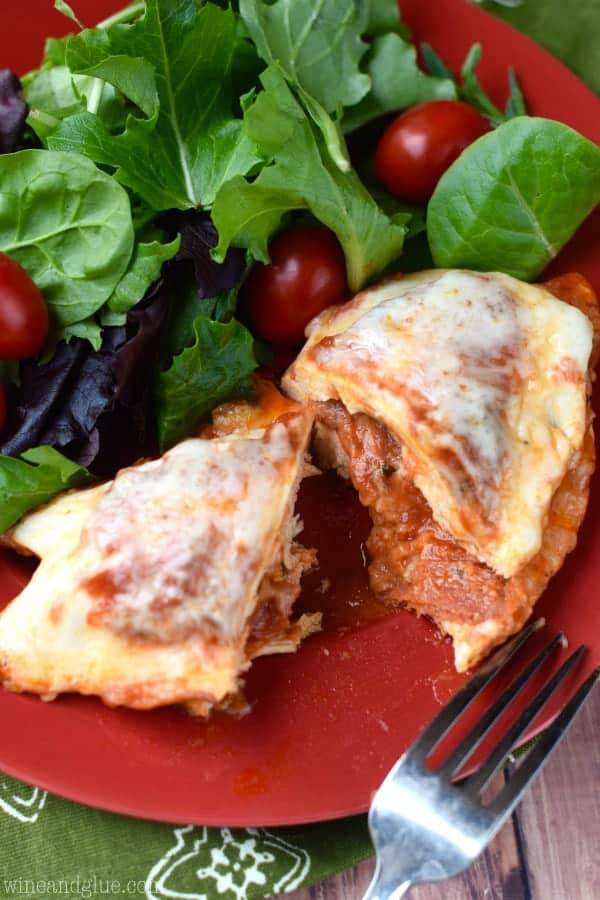 This Pizza Stuffed Chicken is such a fun twist on an ordinary baked chicken dinner and would be super easy to switch up with all of your favorite pizza toppings!