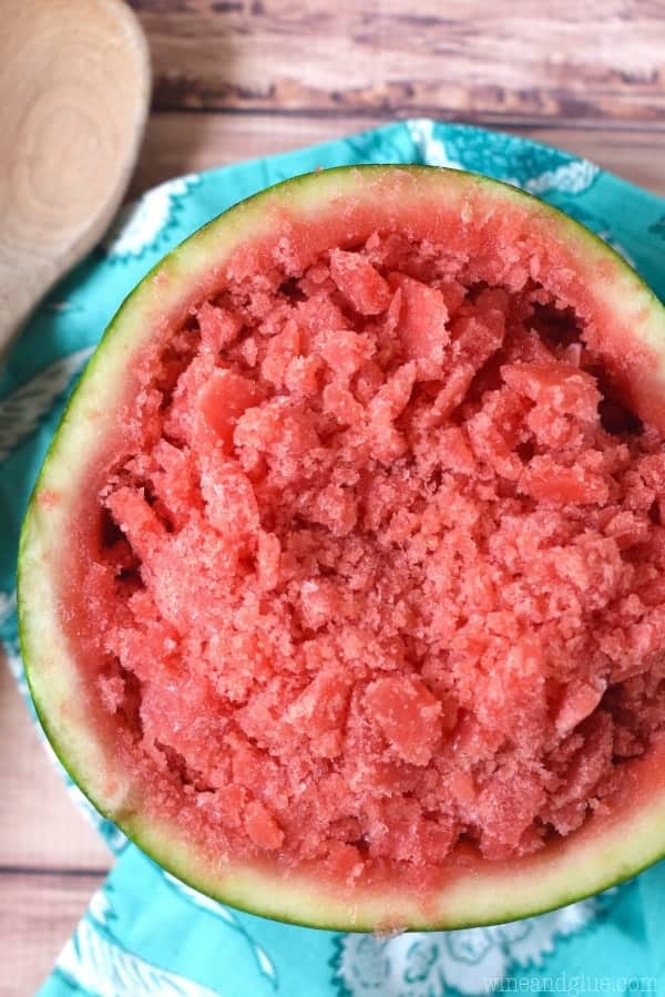 You only need ONE ingredient for this fun and delicious Watermelon Granita!