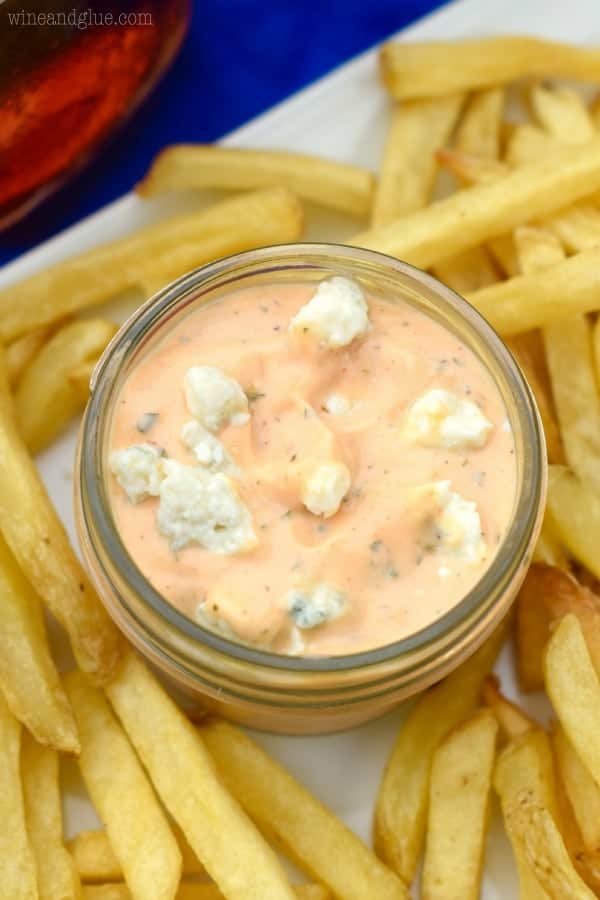 This Buffalo Ranch Dipping Sauce is perfect for fries . . . or anything!  Absolutely irresistible and a must have for your BBQ's and Game Day Parties!