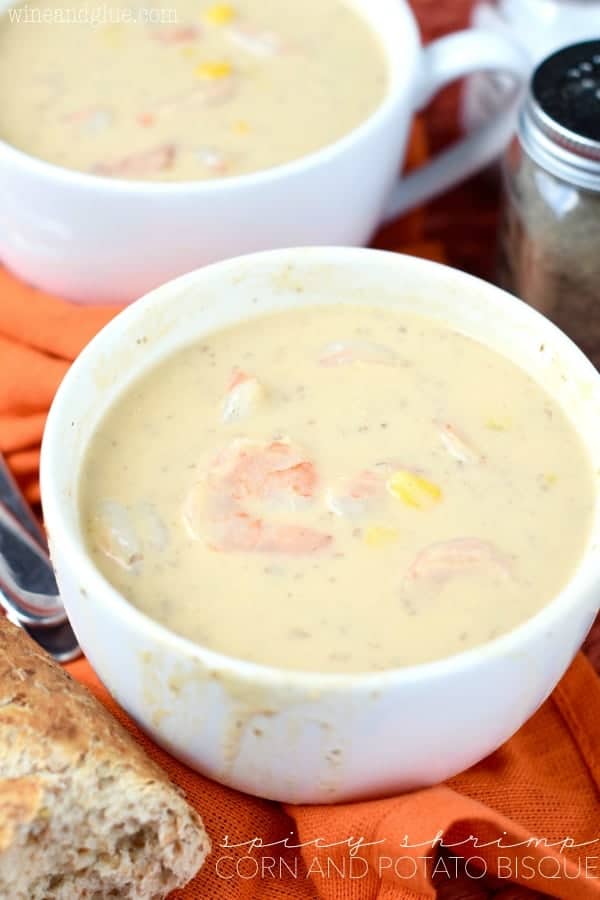 Spicy Shrimp Corn and Potato Bisque