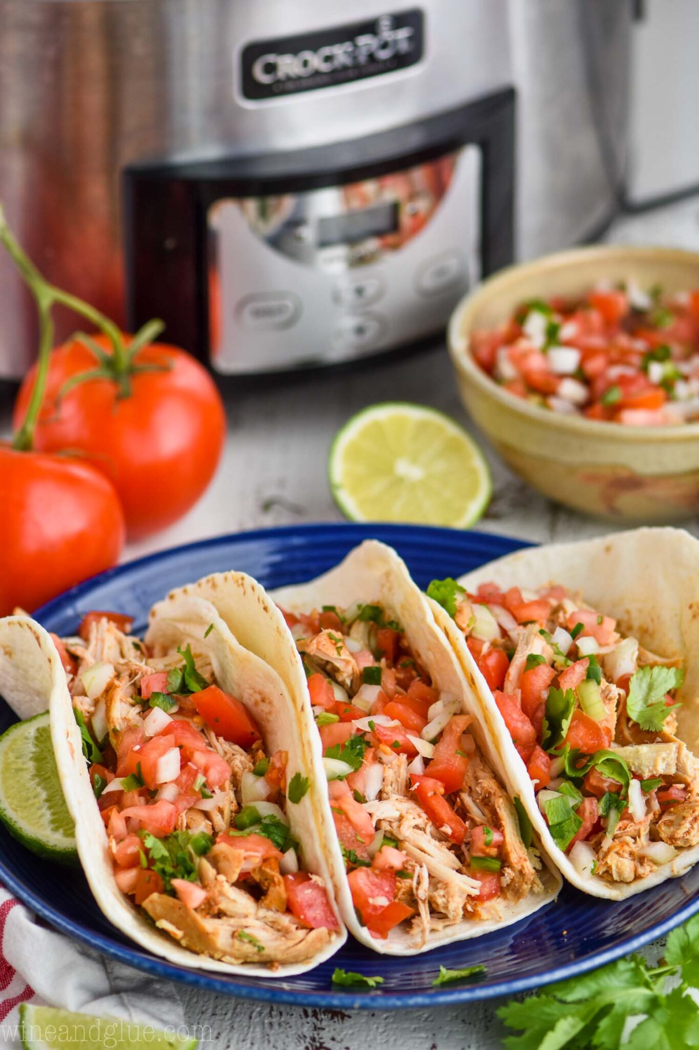 Slow Cooker Chicken Tacos (Only THREE Ingredients!) - Simple Joy