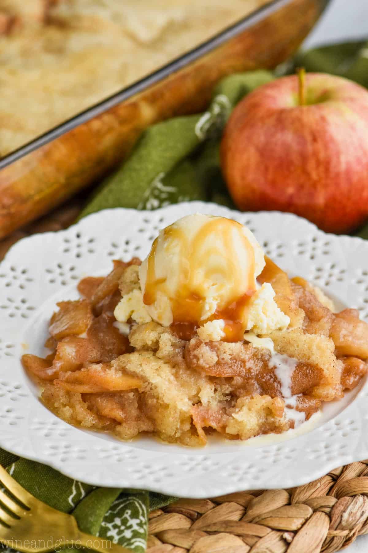 Caramel Apple Cobbler Recipe from Scratch - Wine &amp; Glue