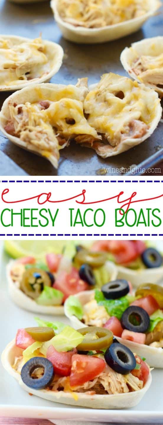 These Easy Cheesy Taco Boats are absolutely perfect as a quick weeknight dinner or a fun game day appetizer. My four year old declared these the best dinner ever!