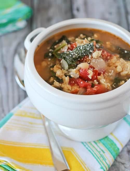 20 Minute Healthy Italian Turkey Bean Soup