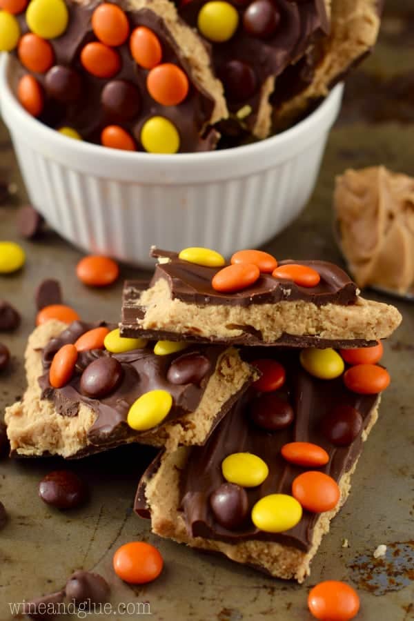 Chocolate Peanut Butter Cup Bark