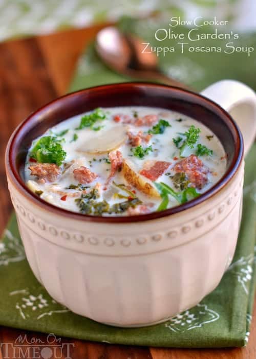 Slow Cooker Olive Garden Zuppa Toscana Soup 