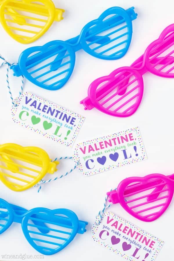 I love these Valentine Sunglasses Printable! PDF File & Silhouette Print & Cut File