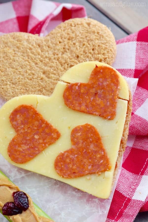 A heart shaped pizza sandwich!