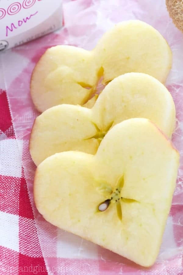 Hearth shaped apple slices!