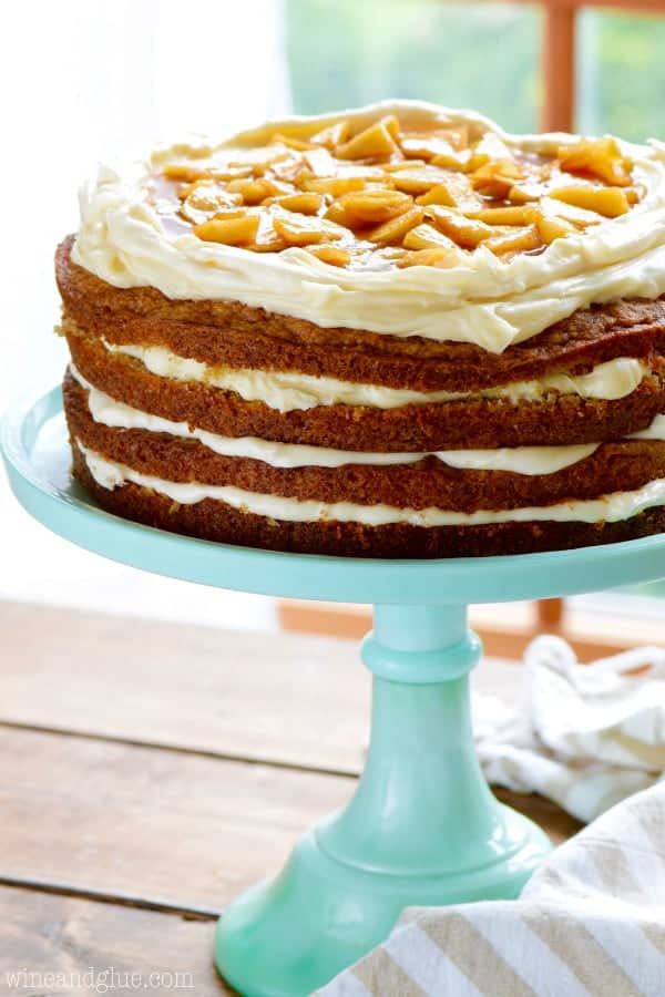 Harvest Apple Cake with Cream Cheese Frosting - Just Jill