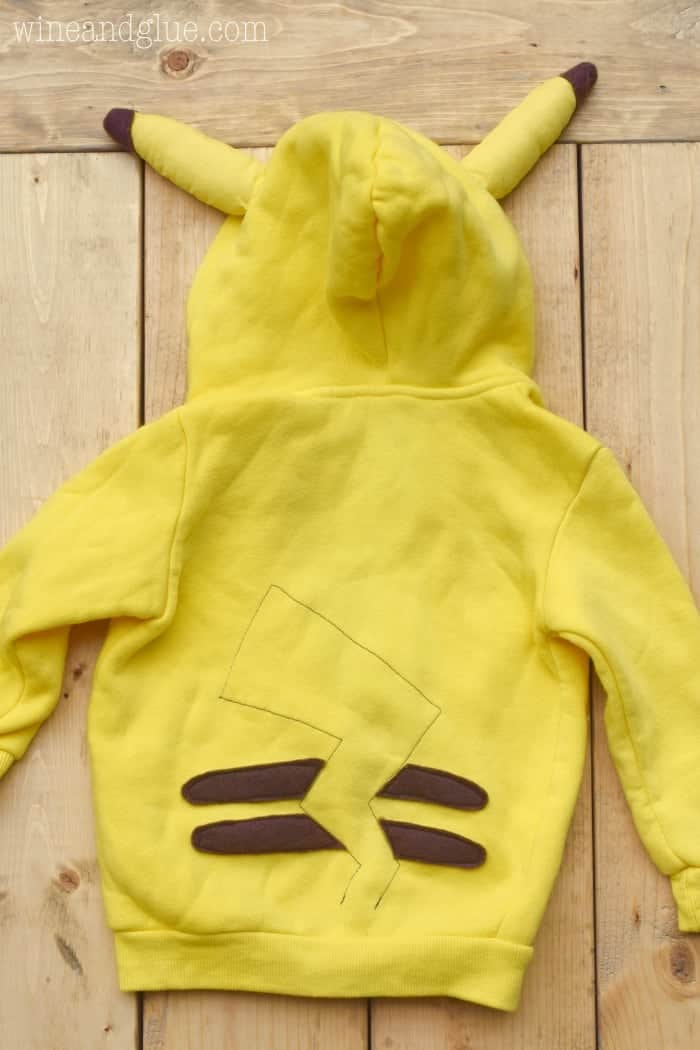 This DIY Pikachu Costume is maybe the cutest Pokémon Costume ever! And a sweatshirt that the kiddos can wear over and over. Free PDF pattern files for the different pieces!