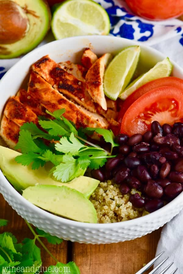 These Quinoa Taco Bowls are a lighter way of enjoying taco night without giving up the flavor!