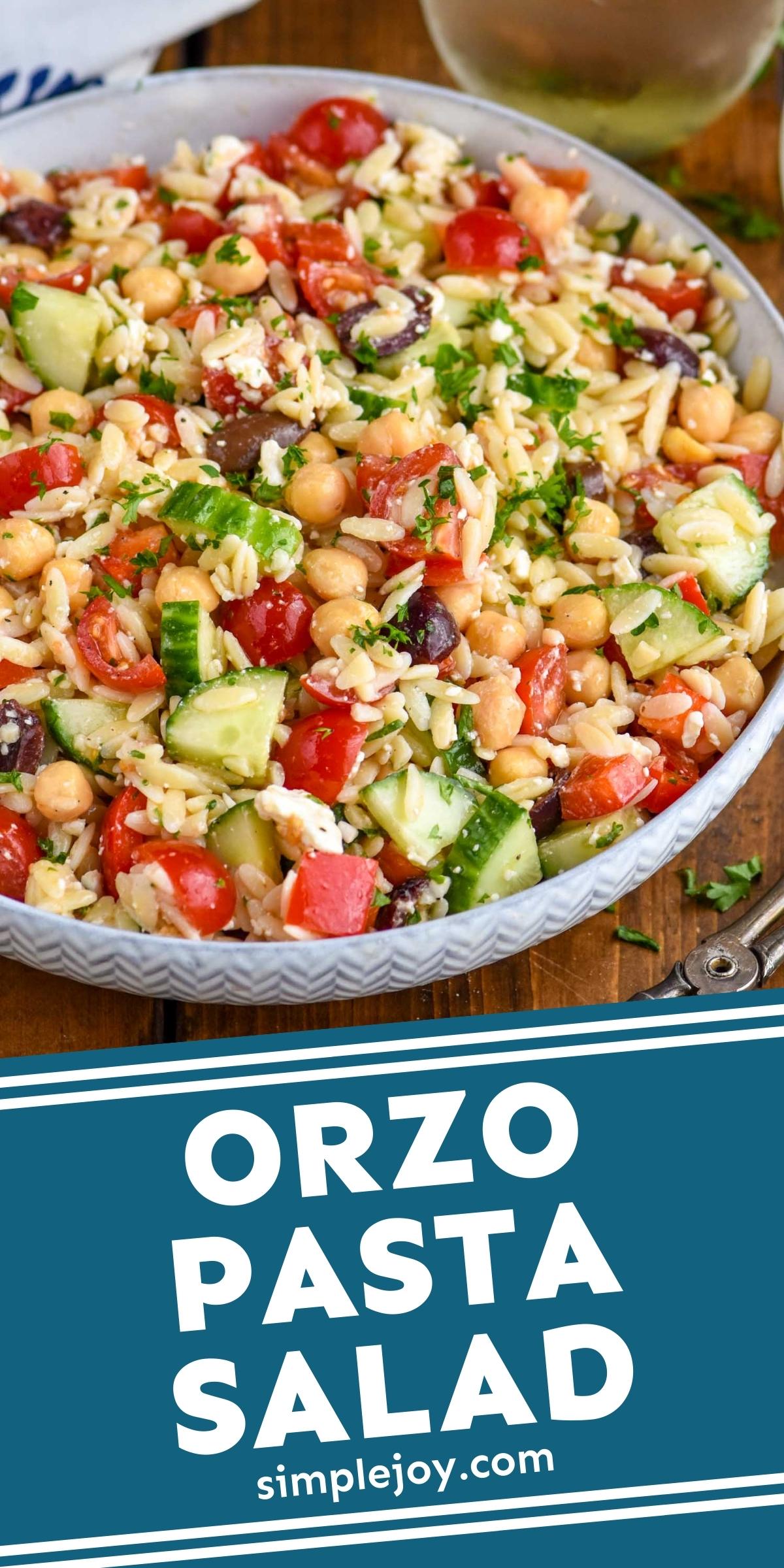 Easy Orzo Salad - Simple Joy