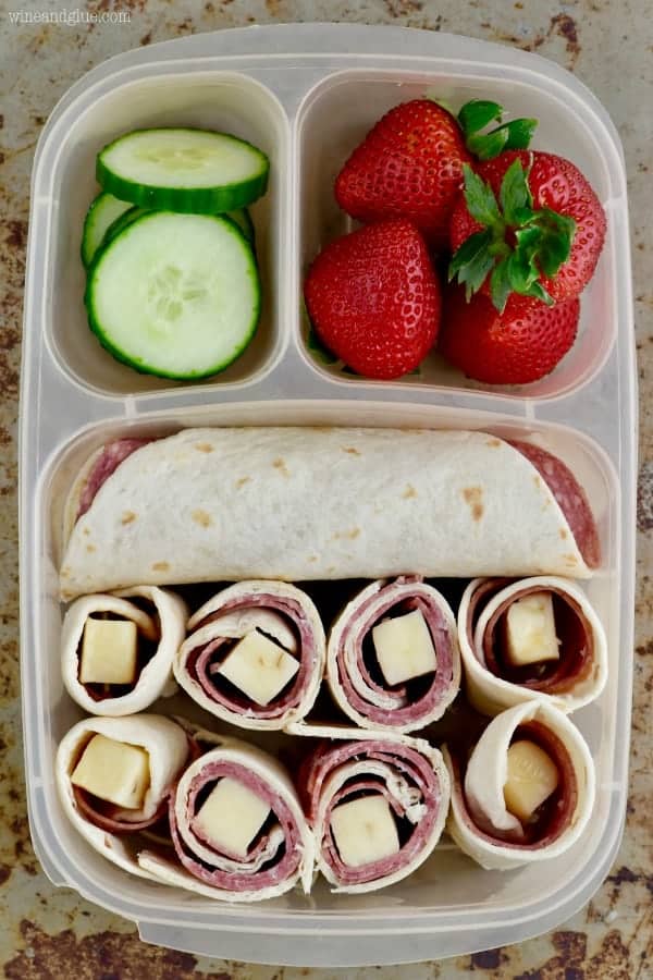 This Salami Roll Up makes such a delicious easy lunch box