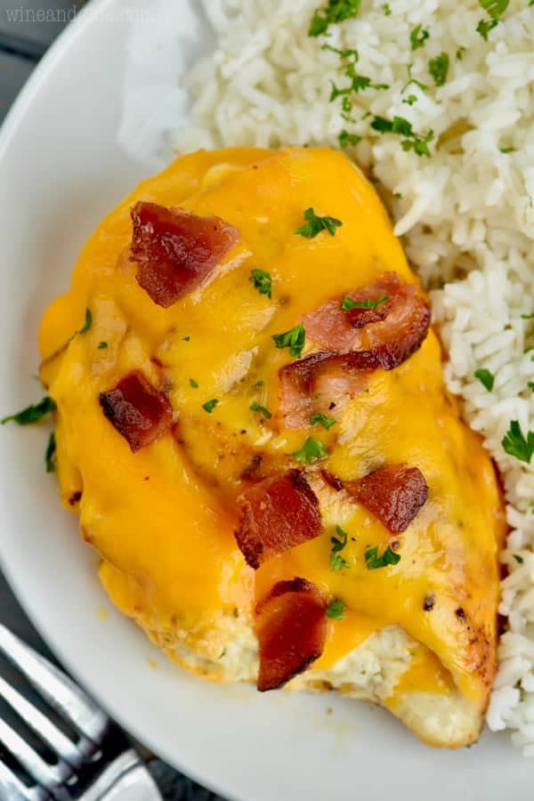 This Bacon Cheddar Ranch Stuffed Chicken Breast recipe is sure to be a huge hit in your house!