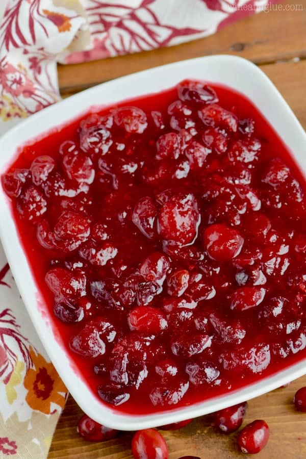 This Cranberry Sauce is only THREE ingredients and is the most flavorful fresh sauce recipe for Thanksgiving. You'll never reach for the canned stuff again!
