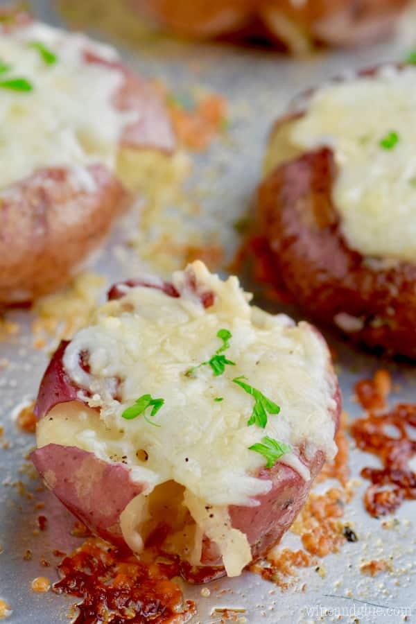 Your family will love these Italian Roasted Smashed Potatoes!