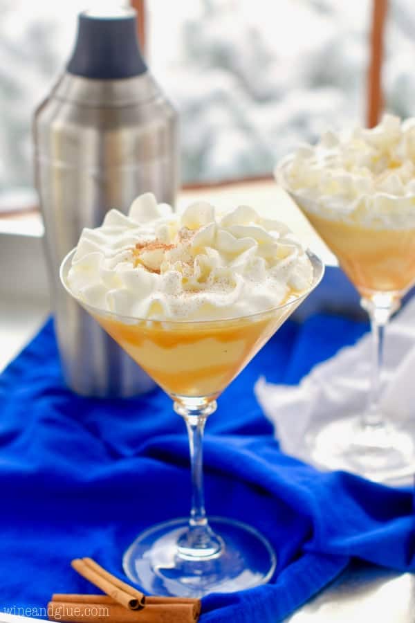 Mud Pie Eggnog Martini Recipe Glass