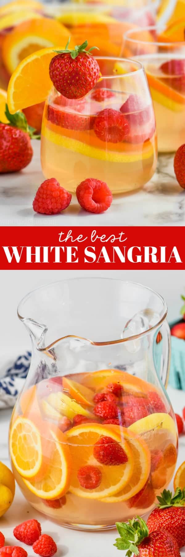 pitcher of white sangria with triple sec