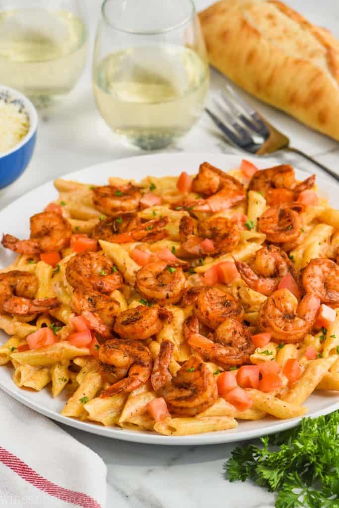 dish of creamy cajun shrimp pasta recipe