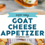 pinterest graphic of goat cheese appetizer